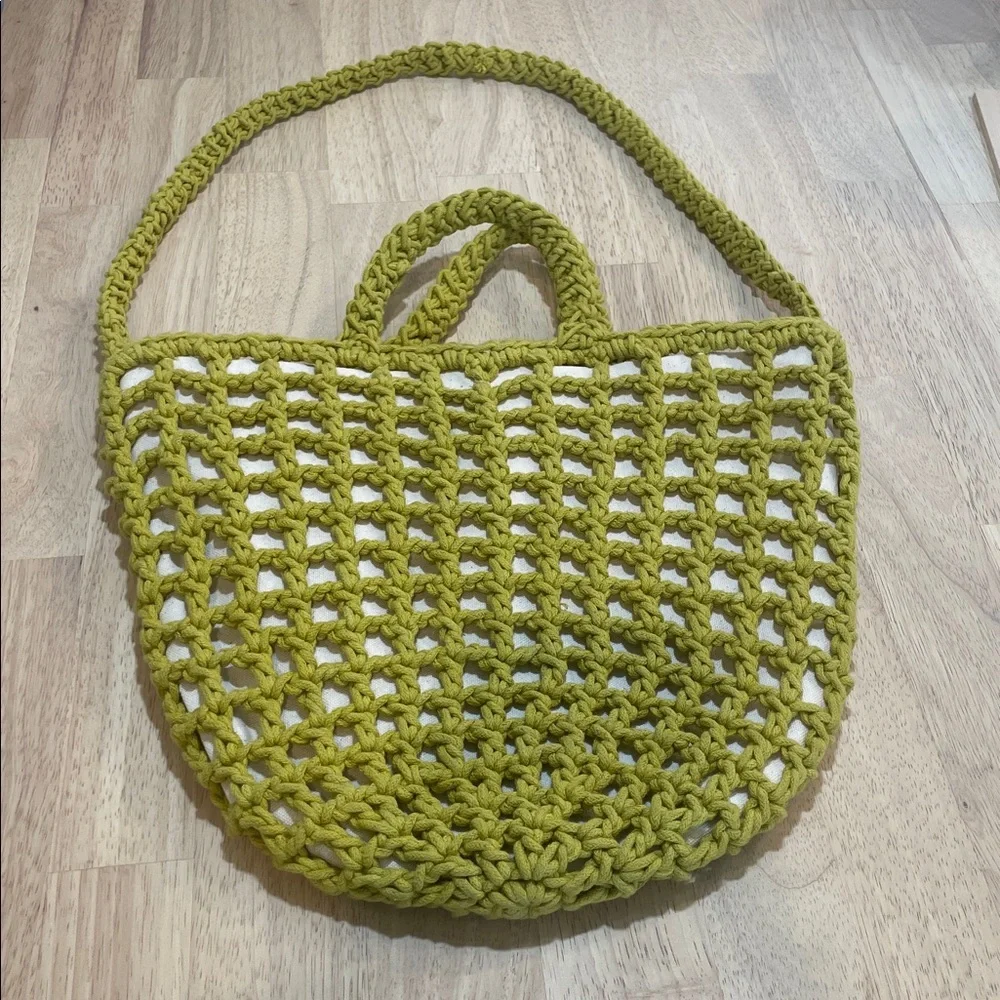 MADEWELL The Crochet Shoulder Bag gilded chartreuse - Picture 3 of 9